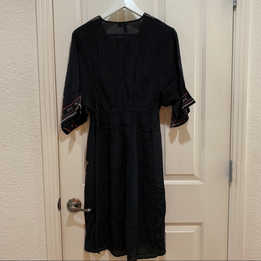 Anthropologie Merivana Midi Dress XS New Black NWT - Picture 6 of 8
